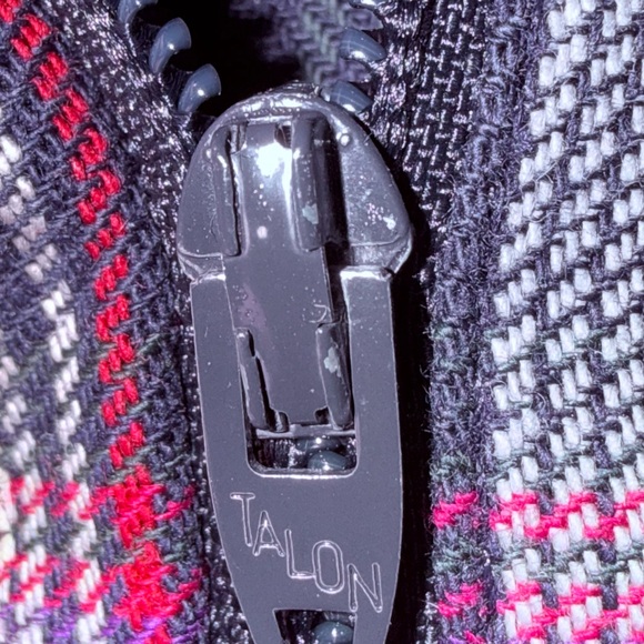 Vintage 80’s Palmettos Cotton Plaid Mini Skirt Juniors Sz 13 Tartan Retro Talon - Picture 5 of 12